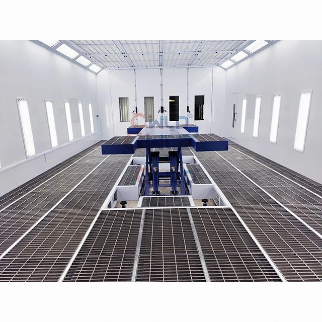 Vehicle Spray Booth With Heat Recycling System And Scissor Lifter In Sweden